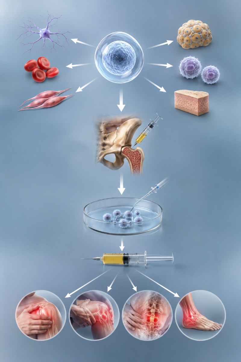 Stem cell therapy mechanism at IUVENTUS Medical Center Las Vegas