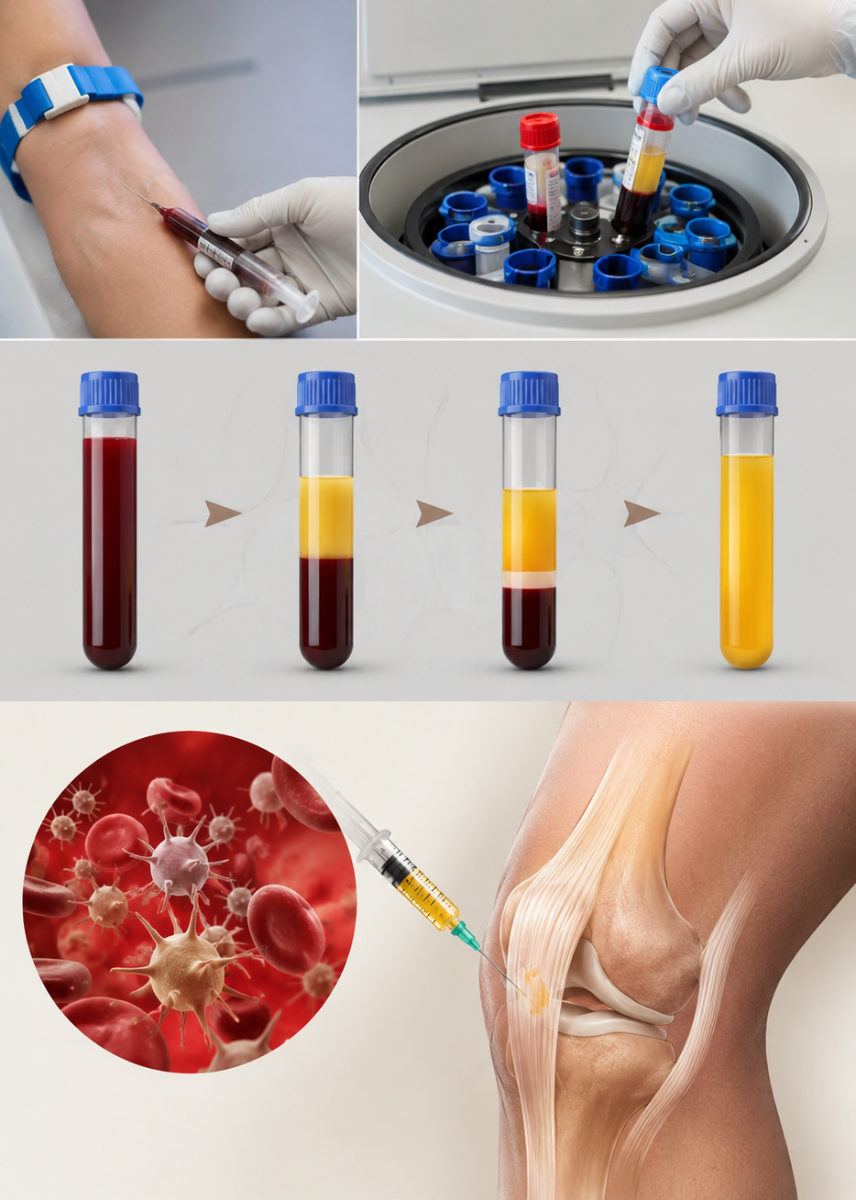 PRP preparation and injection for injury at IUVENTUS Medical Center